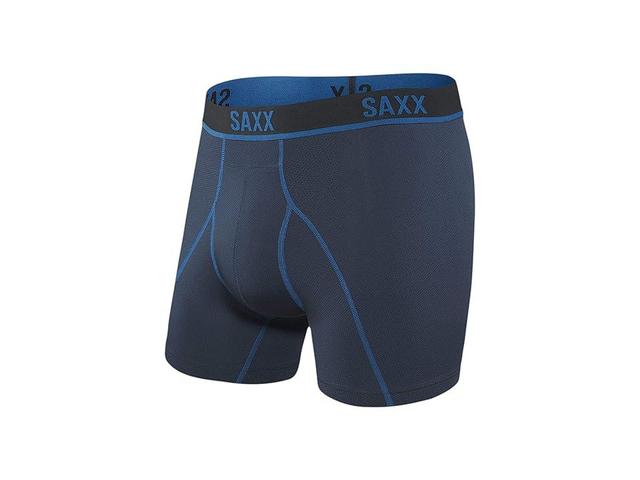 SAXX Men's Kinetic Light Compression Mesh Boxer Brief Cargo Grey Product Image