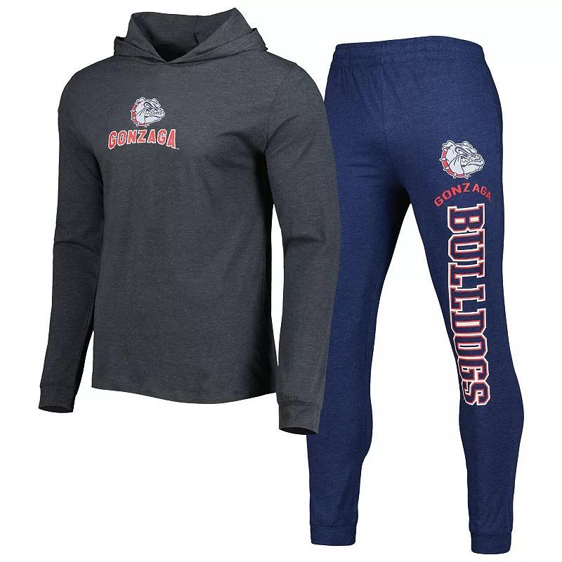 Mens Concepts Sport Navy/Charcoal Gonzaga Bulldogs Meter Pullover Hoodie & Pant Sleep Set Zag Blue Product Image