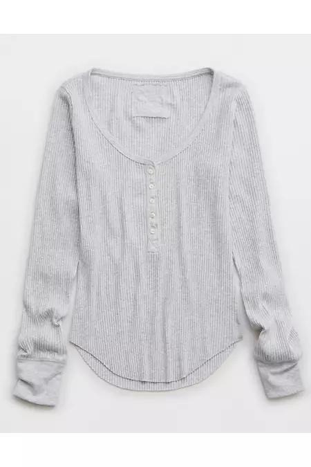 Aerie Essential Henley Layering T-Shirt Women's Product Image