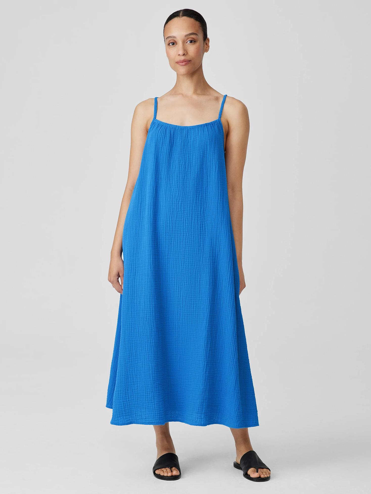 EILEEN FISHER Organic Cotton Lofty Gauze Cami Dressfemale product image