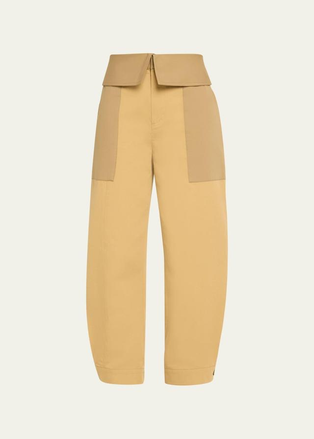 Foldover Wide-Leg Trousers Product Image