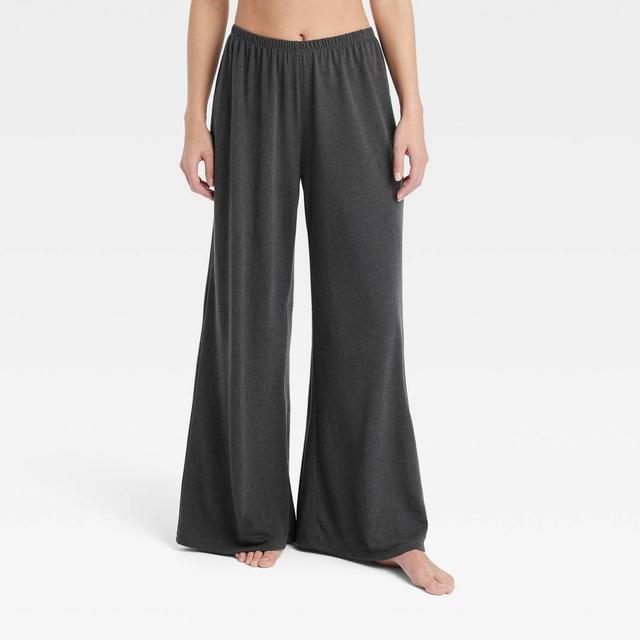 Womens Slub Knit Wide-Leg Pants - Stars Above M Product Image