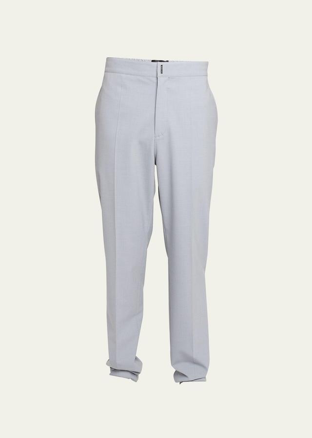 Mens Slim-Fit Wool Stretch Trousers Product Image