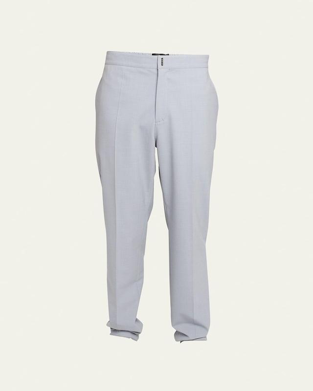 Mens Slim-Fit Wool Stretch Trousers Product Image