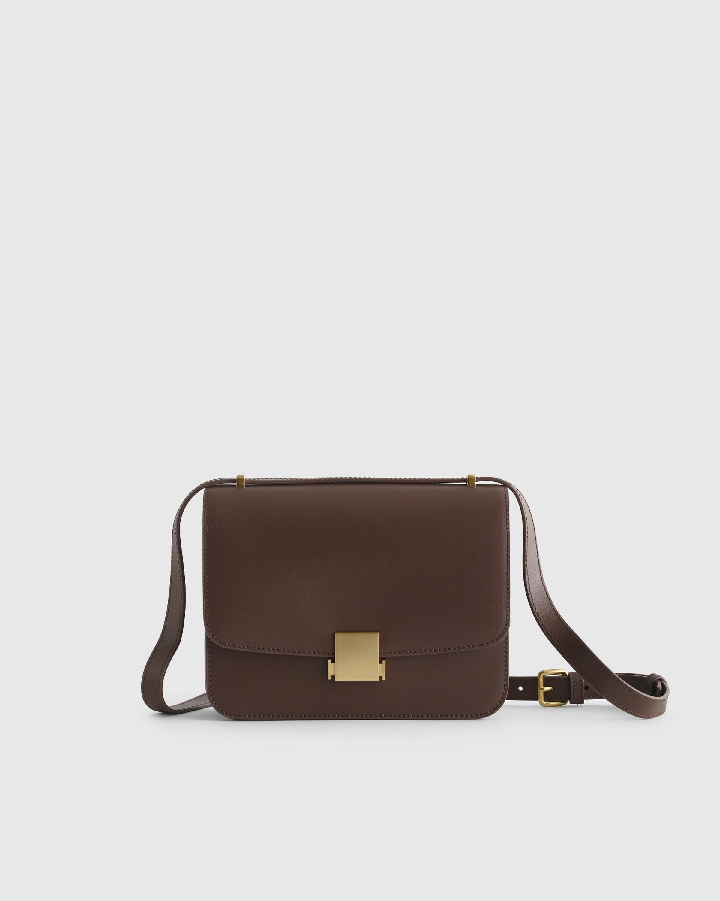 Italian Leather Box Shoulder Bag Product Image