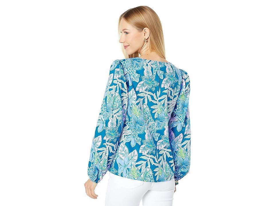 Lilly Pulitzer Bernadette Top (Macaw Tall Me About It) Women's Clothing Product Image