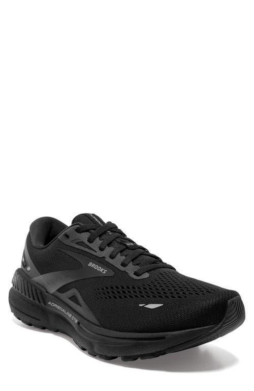 Brooks Mens Adrenaline Gts 23 Wide-Width Running Sneakers from Finish Line - Oyster, Ebony Product Image