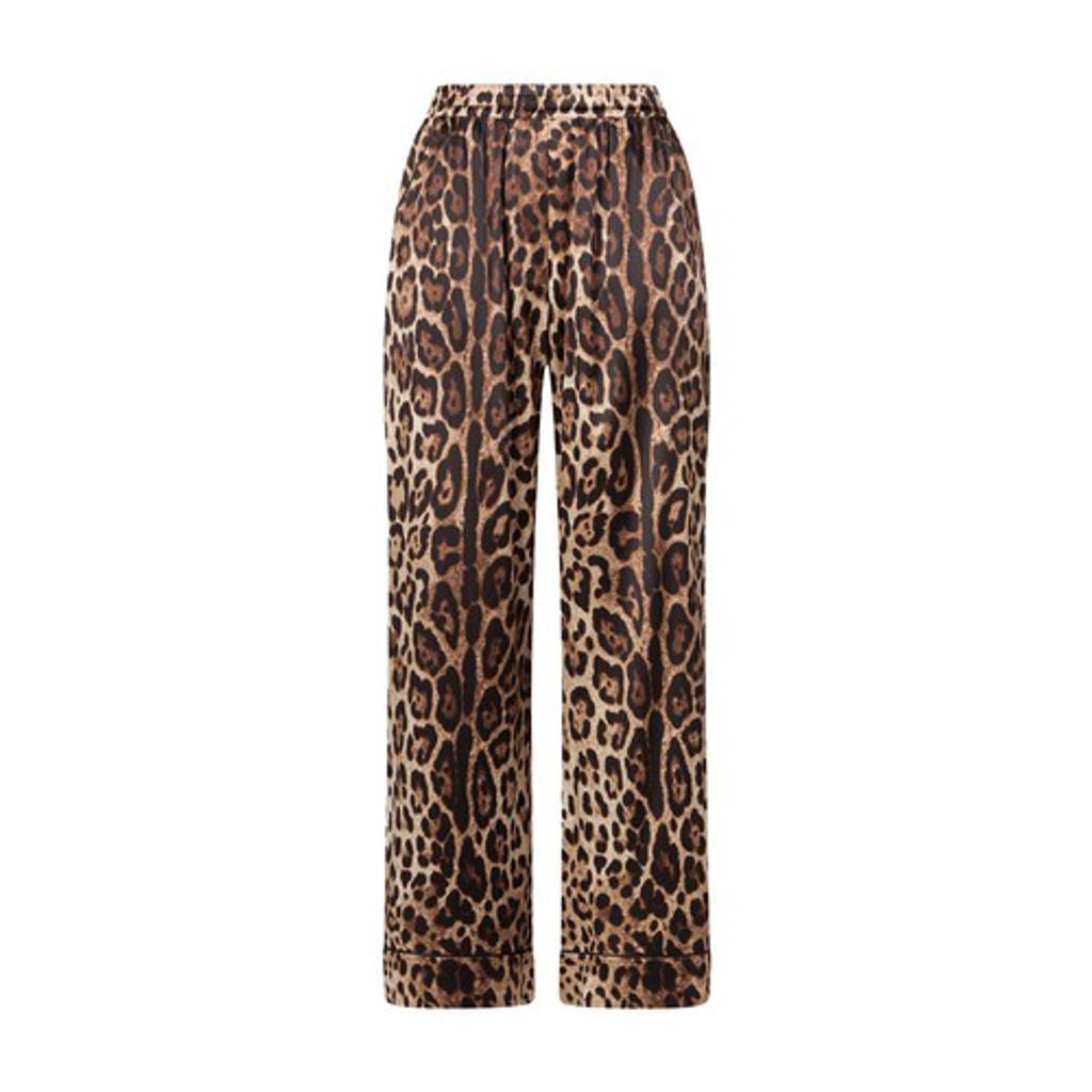 Diva Leopard-print Silk-blend Satin Pyjama Pants In Leo New Product Image