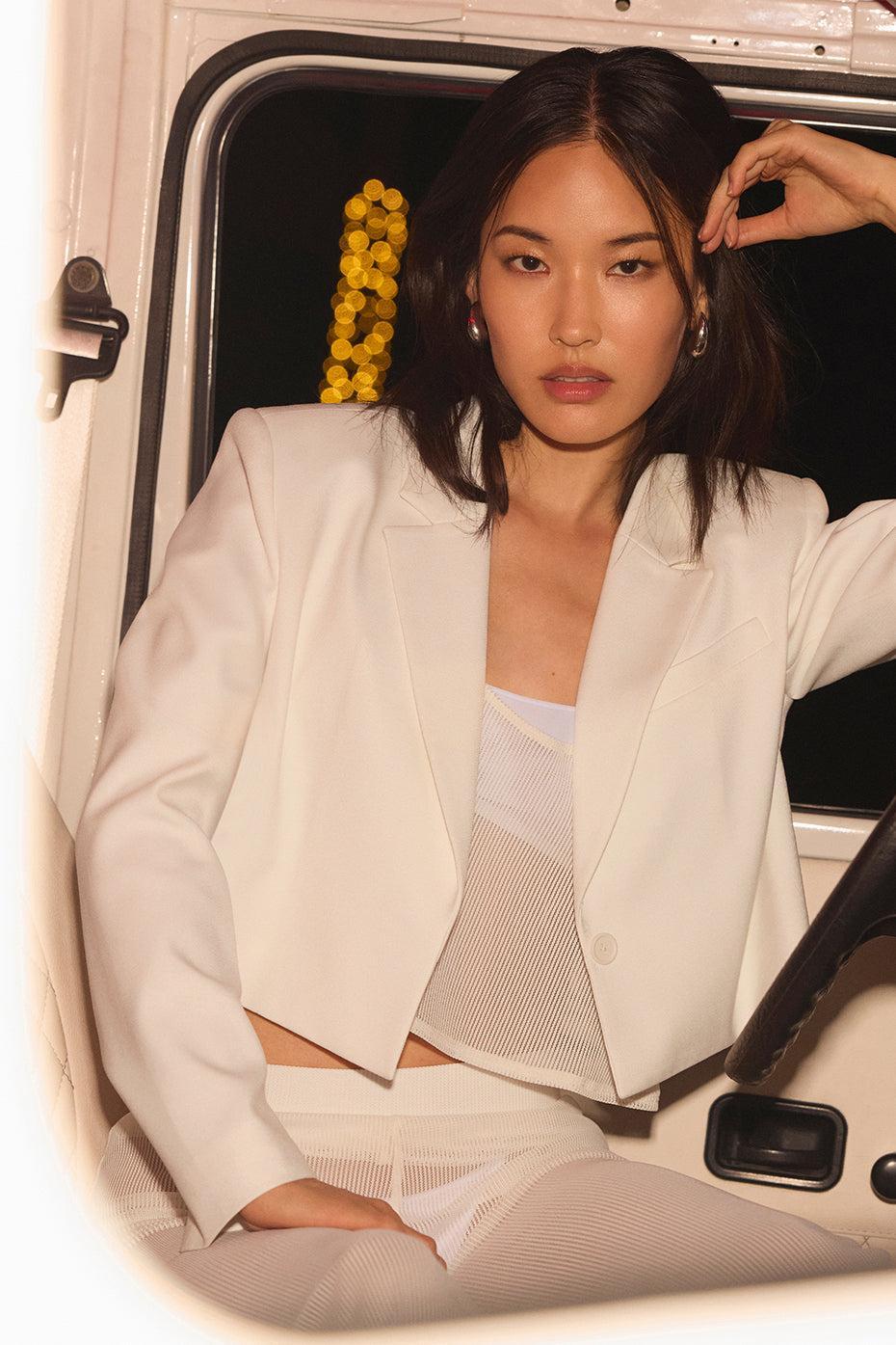 Cropped First-Class Blazer - Ivory Female Product Image