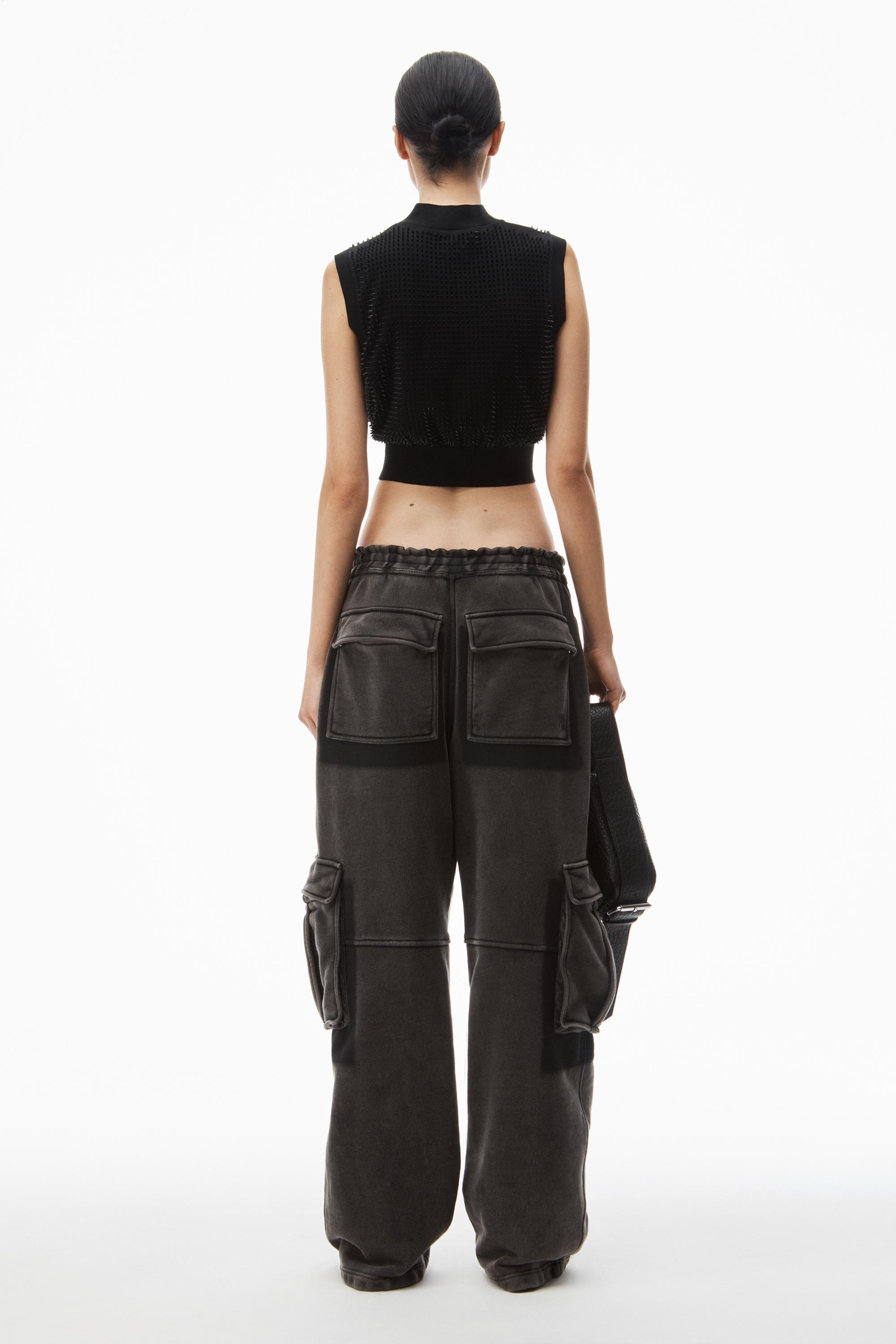 Oversized Cargo Sweatpants In Cotton Terry Product Image