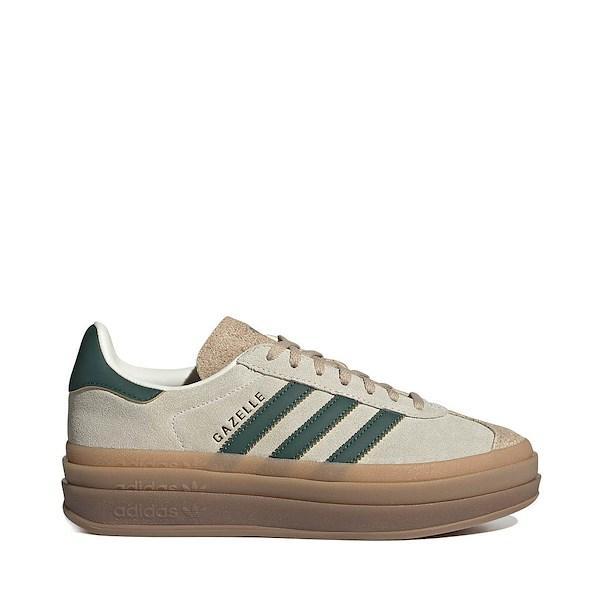 Womens adidas Gazelle Bold Athletic Shoe - Cream / Green Product Image