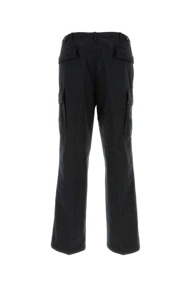 Midnight Blue Cotton Cargo Pant In Blk Product Image