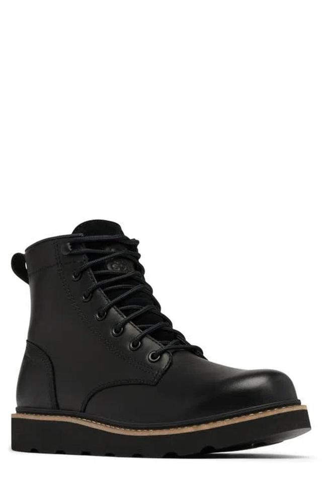 SOREL Men's Slabtown Leather Lace-up Boots In Black, Chalk Product Image