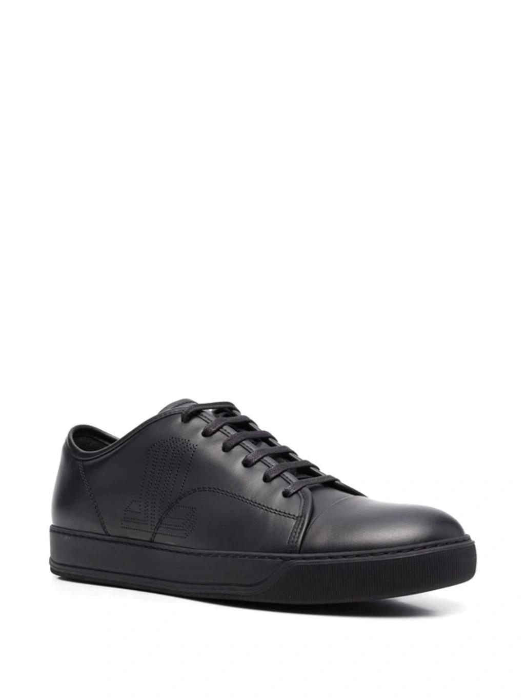 LANVIN Dbb1 Logo Low-top Sneakers In Grey Product Image