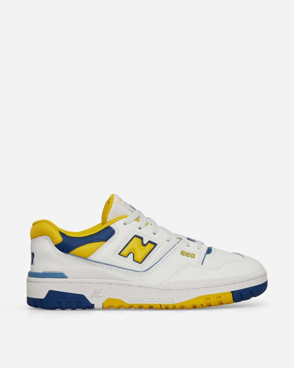 NEW BALANCE 550 Sneakers White / Honeycomb / Heritage Blue In White/yellow/blue Product Image