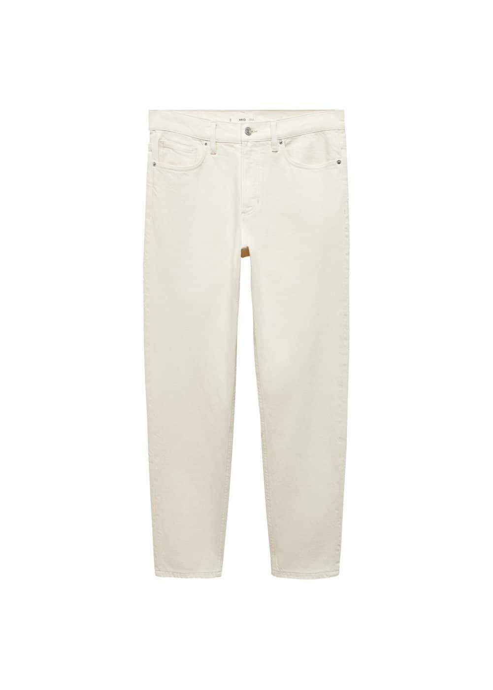 MANGO MAN - Ben tapered cropped jeans ecruMen Product Image