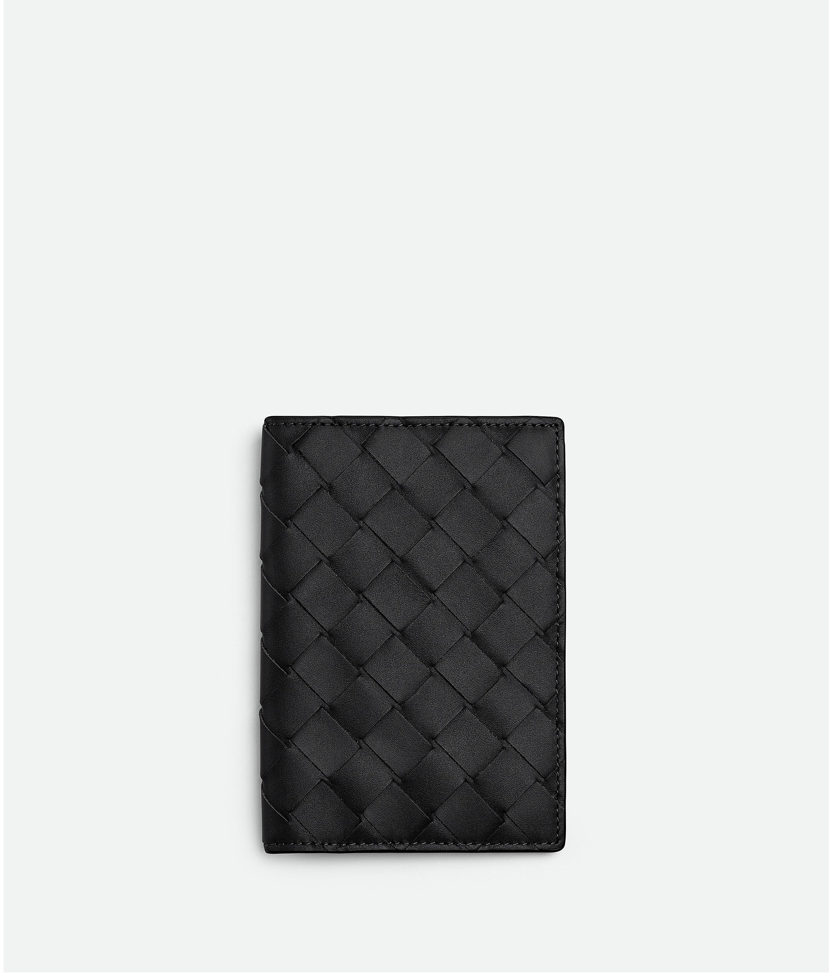 Men's Intrecciato  Passport Case in Black Product Image