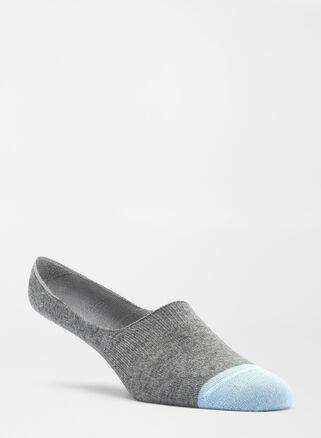 Peter Millar Mens Solid No-Show Socks | Color: Light Grey | Size: OS Product Image