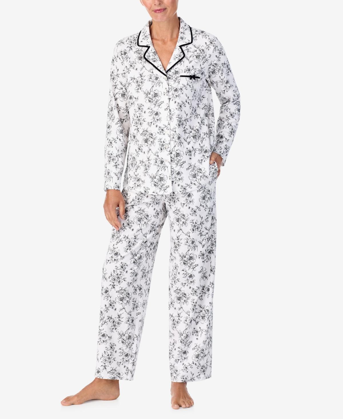 Aria Womens Long Sleeve Pajama Set Product Image