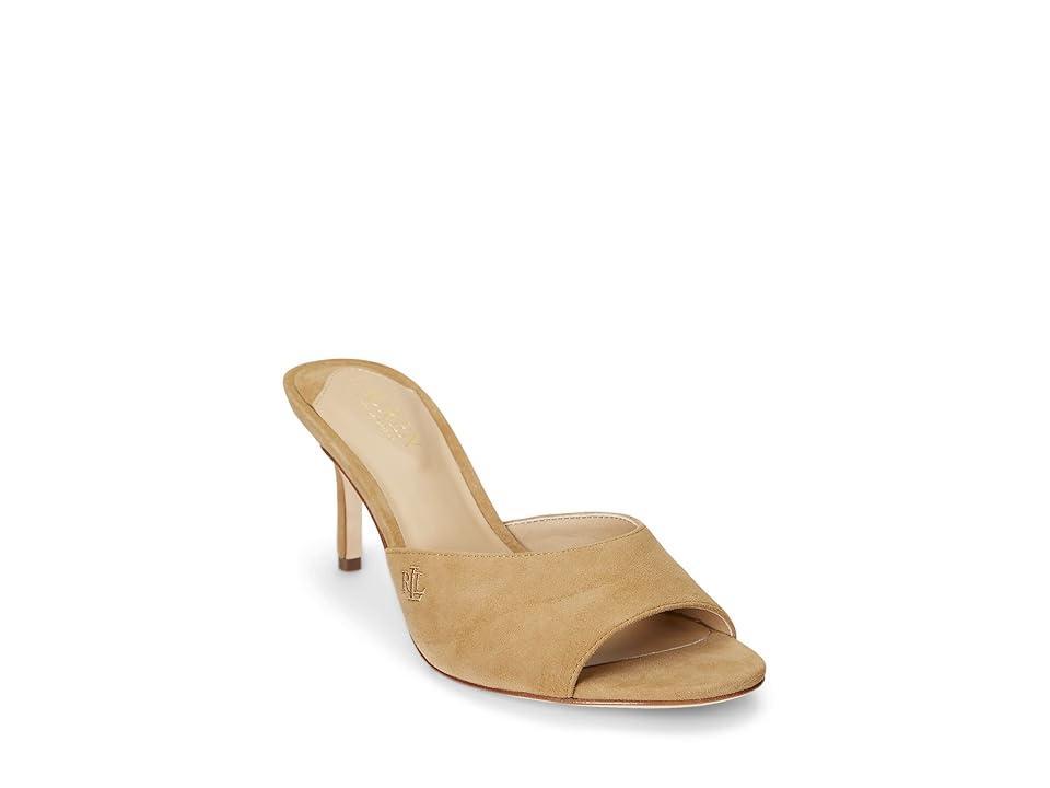 Lauren Ralph Lauren Lyanna Suede Sandal (Camel) Women's Shoes Product Image