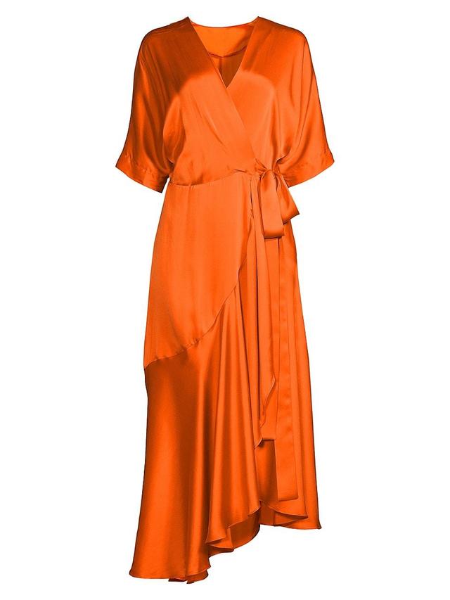 Womens Beloved Silk Wrap Dress Product Image