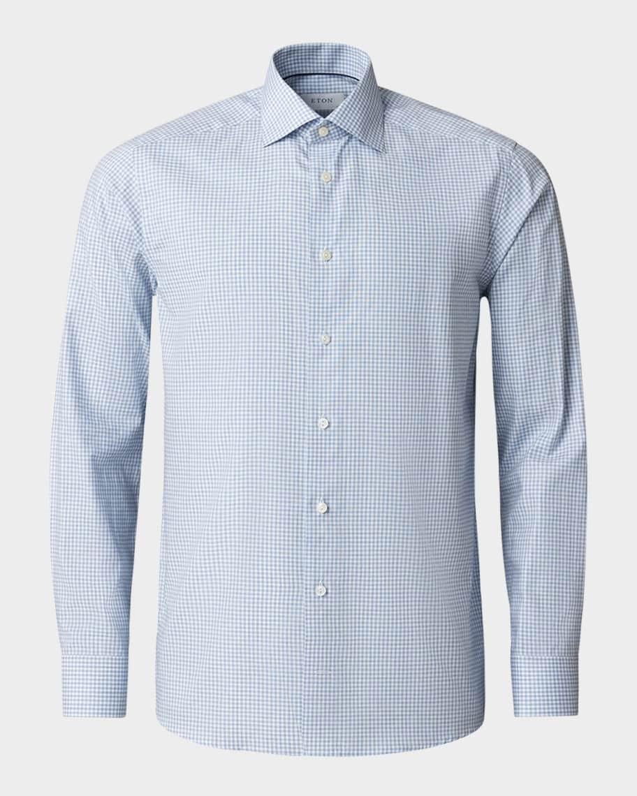 Mens Contemporary Fit Grid Check Sport Shirt Product Image