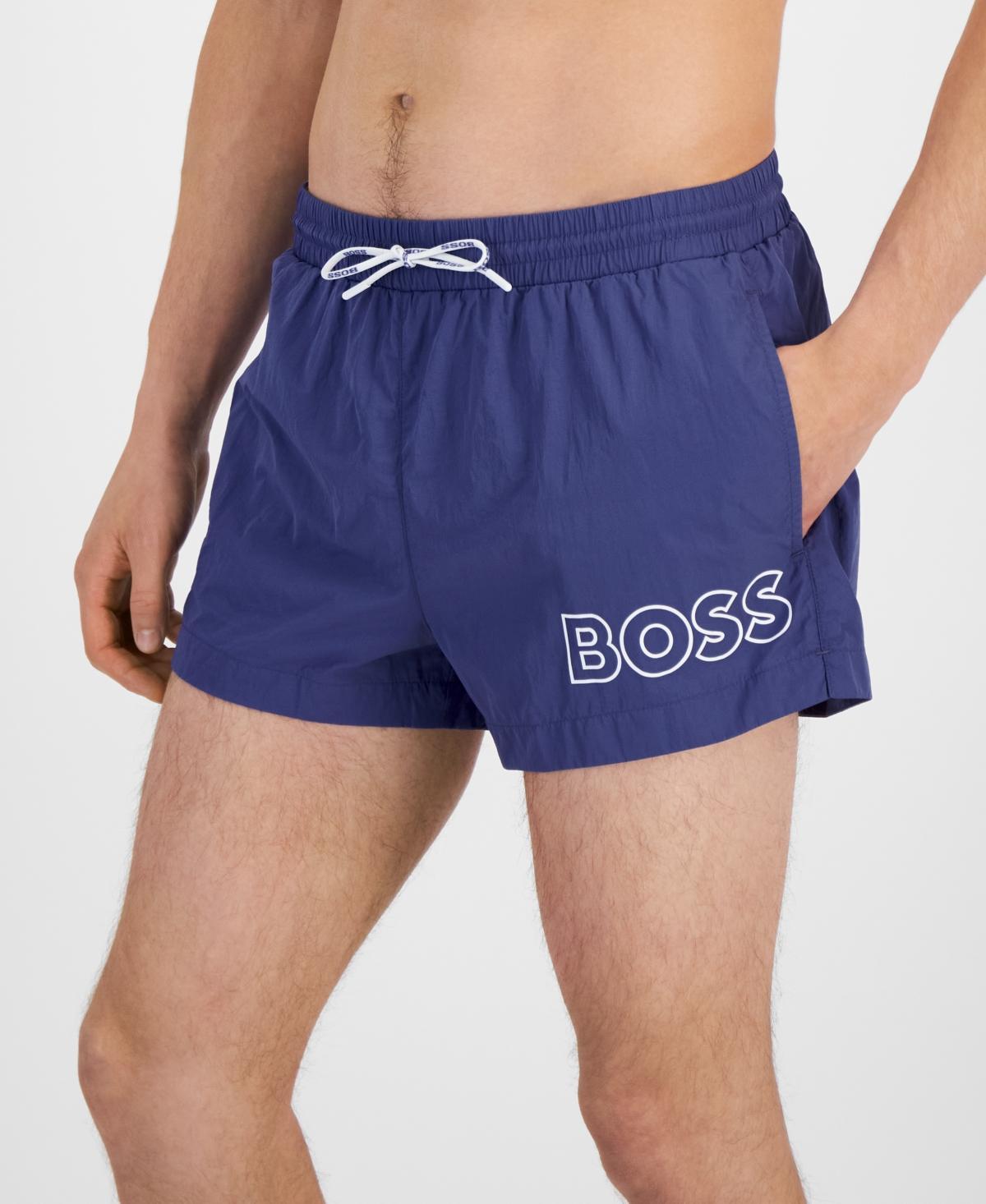 Boss by Hugo Boss Mens Mooneye Outlined Logo Drawstring 3 Swim Trunks Product Image