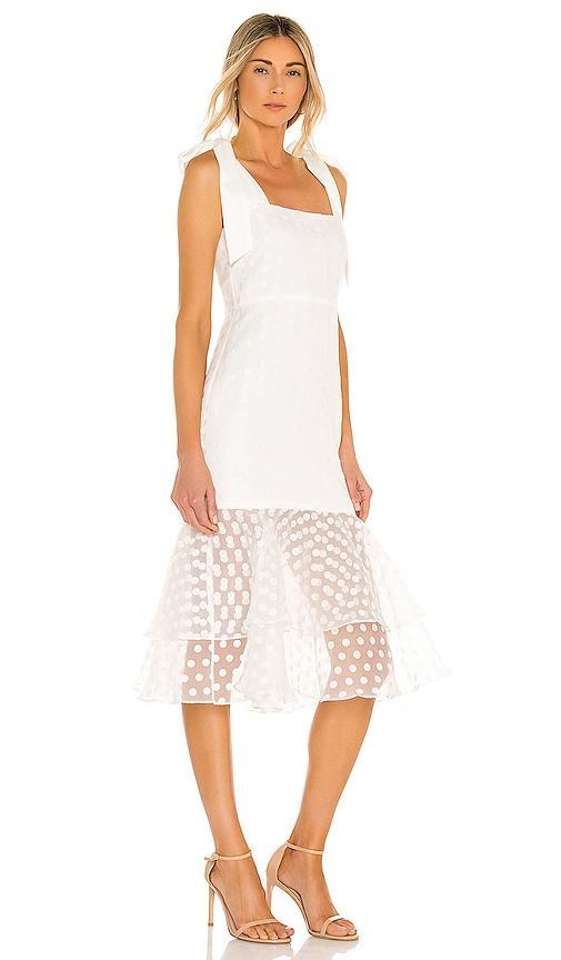 Lovers and Friends Day Keeper Midi Dress in White. - size M (also in S, XS, XXS) Product Image