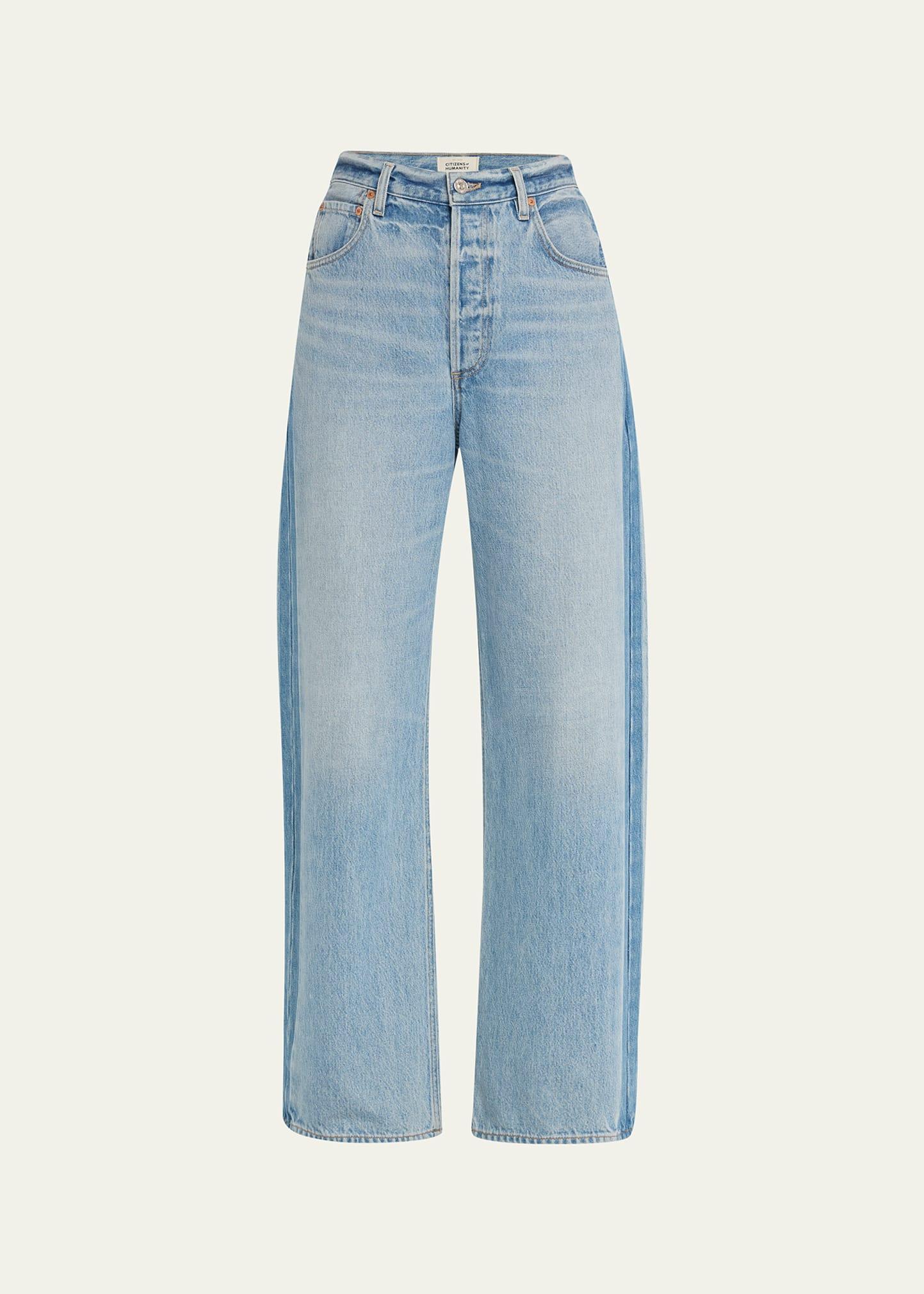 Ayla Baggy Tuxedo Stripe Jeans Product Image