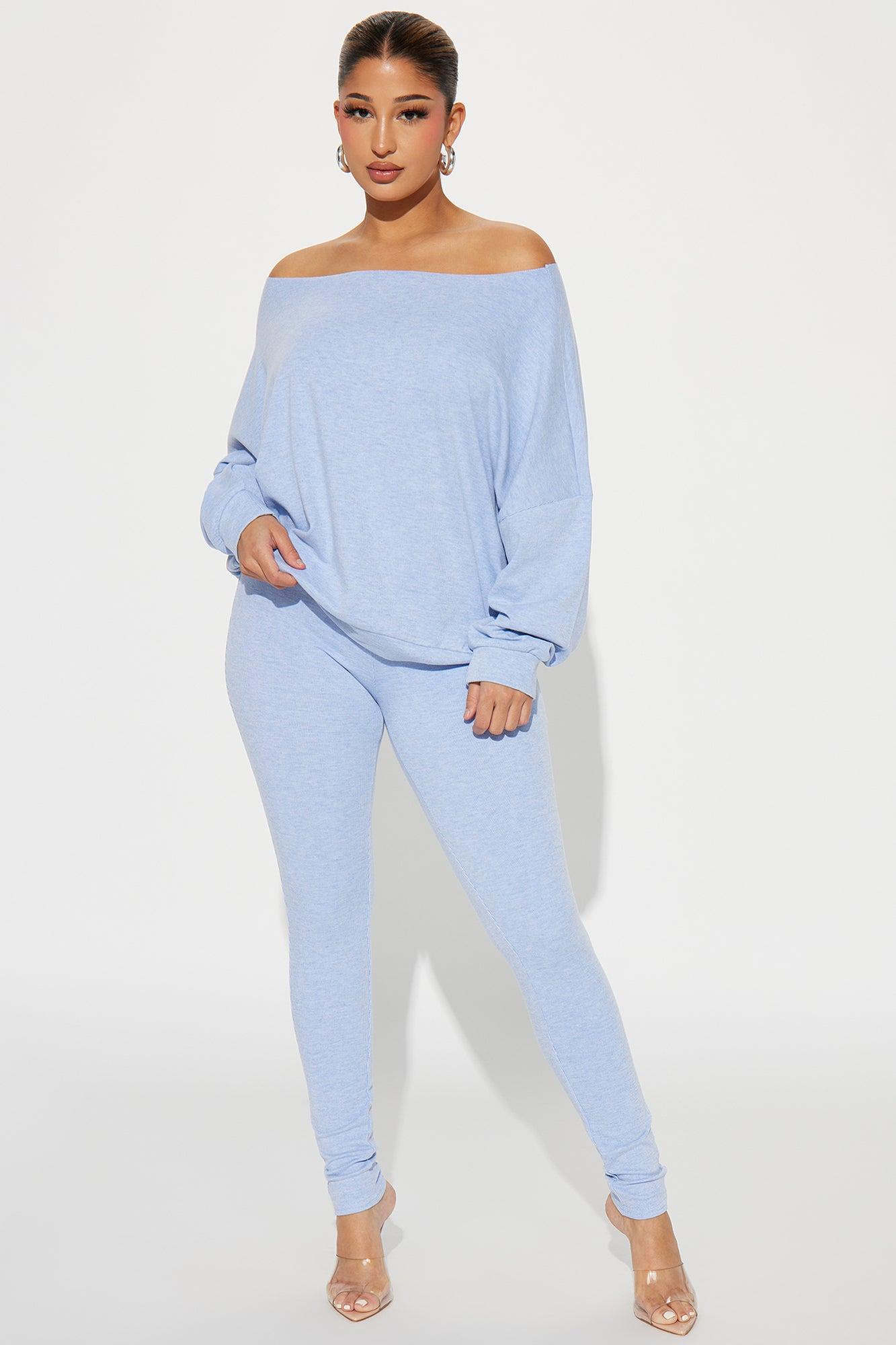 Just Vibing Super Soft Legging Set - Denim Product Image