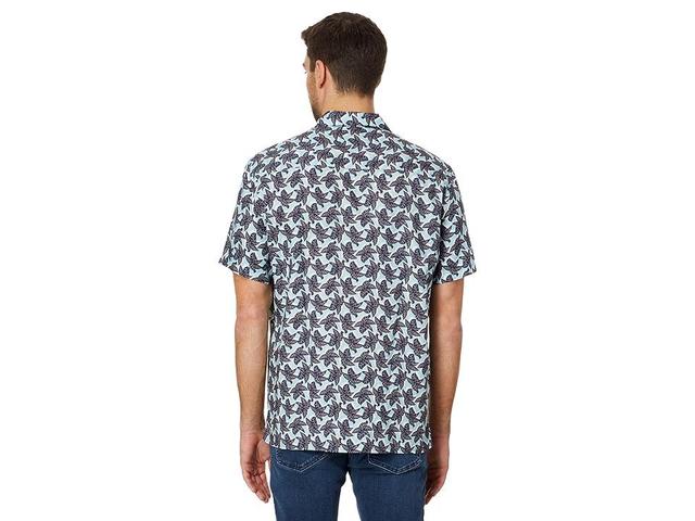 Johnston & Murphy Short Sleeve Leaf Cluster Camp Shirt Men's Jacket Product Image