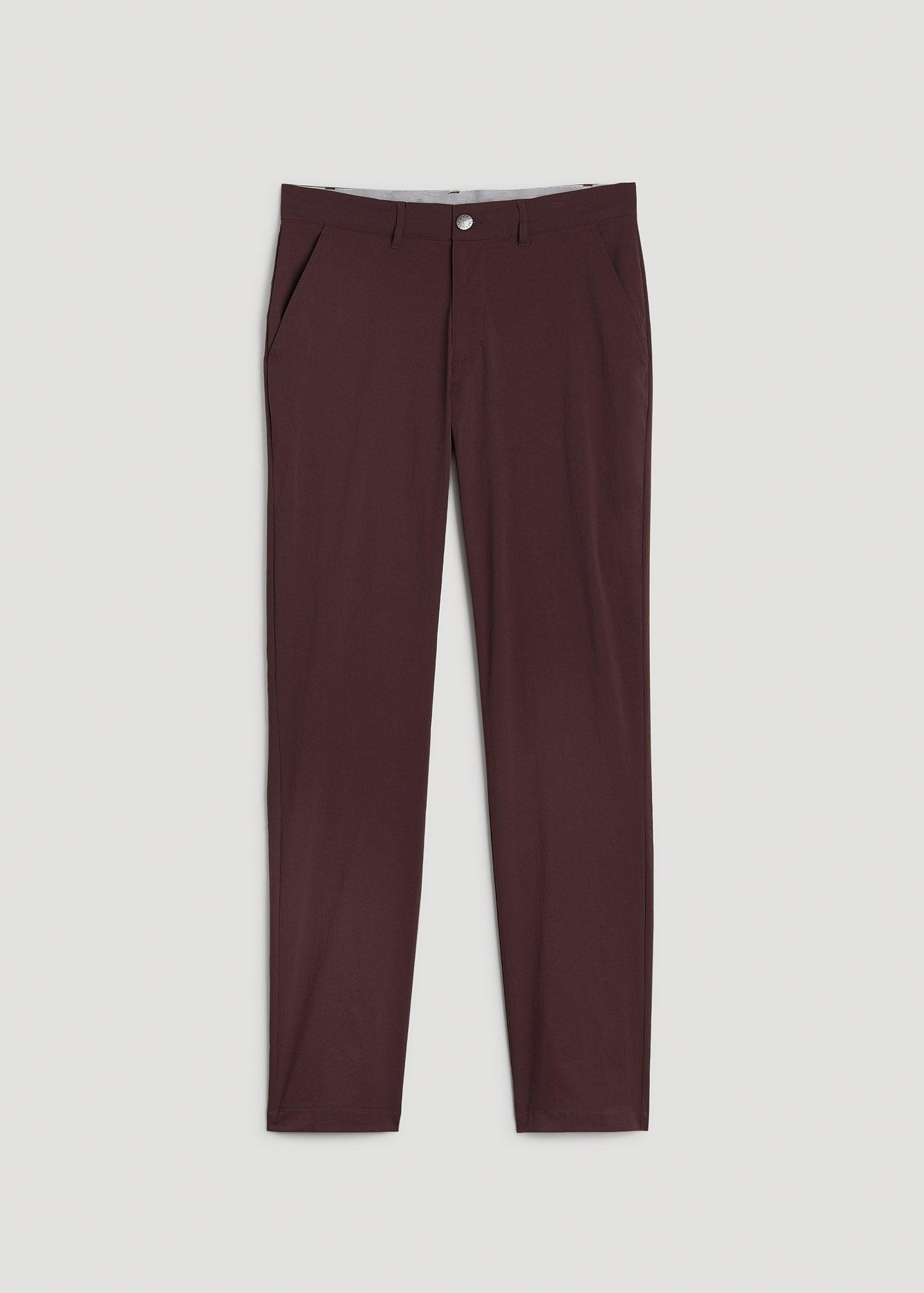 TAPERED FIT Traveler Chino Pants for Tall Men in Oxblood Product Image