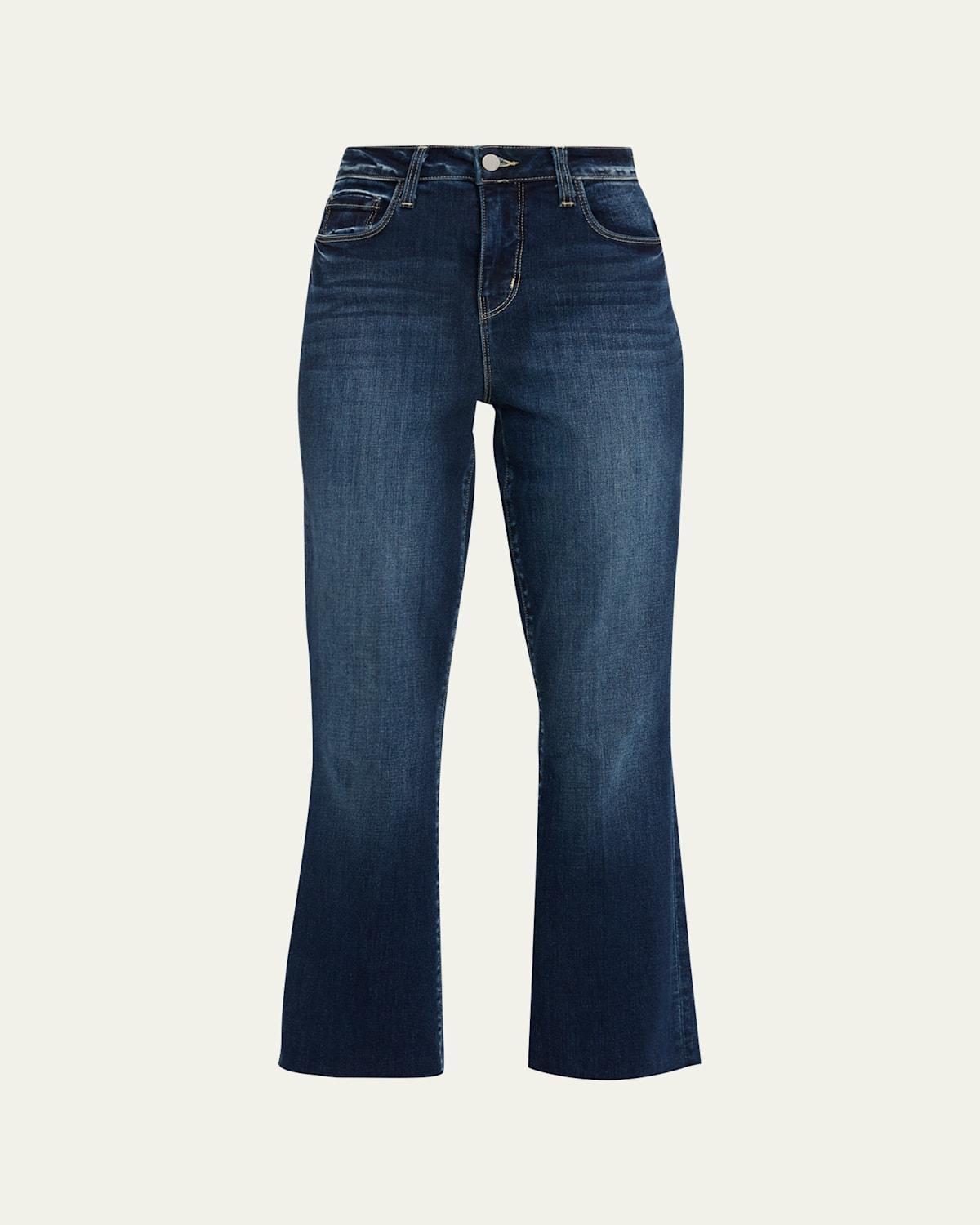 Womens Kendra High-Rise Crop Flare Jeans Product Image