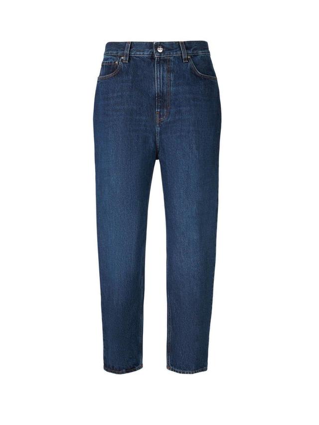 TOTÊME Organic Cotton Tapered Jeans In Blue Product Image