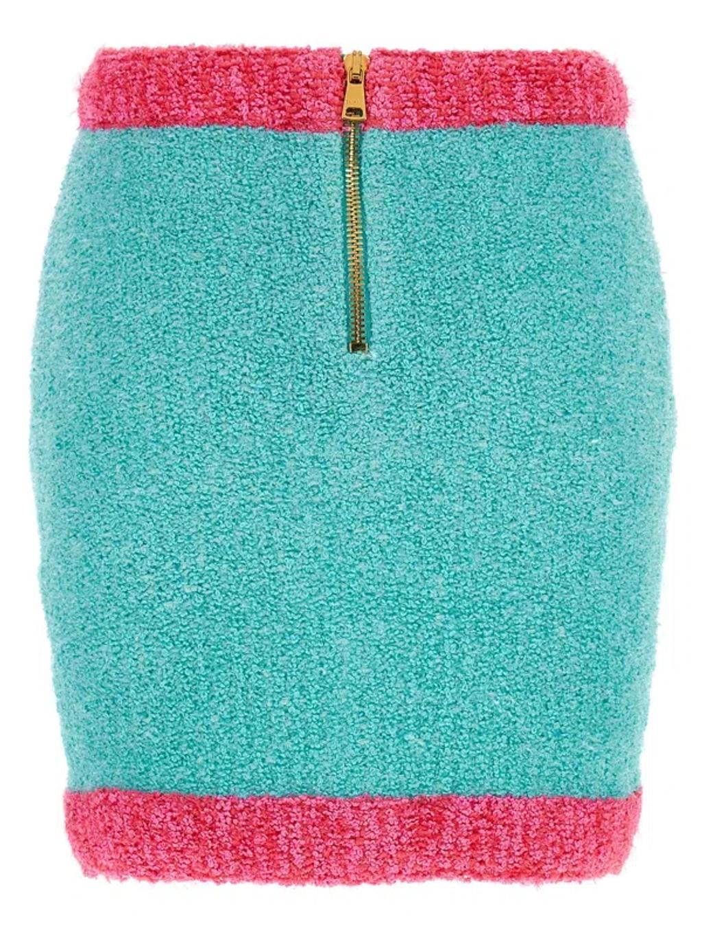 Leone Button Two-tone Skirt In Multicolor Product Image