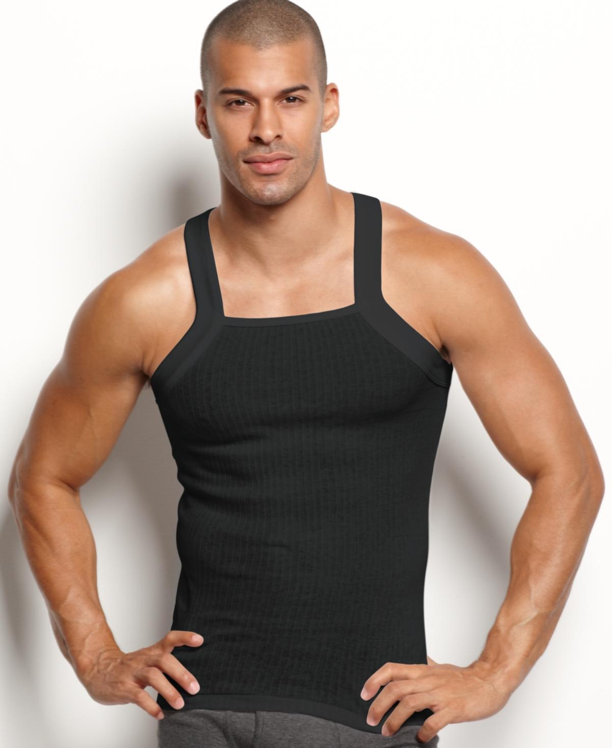 Mens 2-Pack Ribbed Cotton Tank Top Product Image