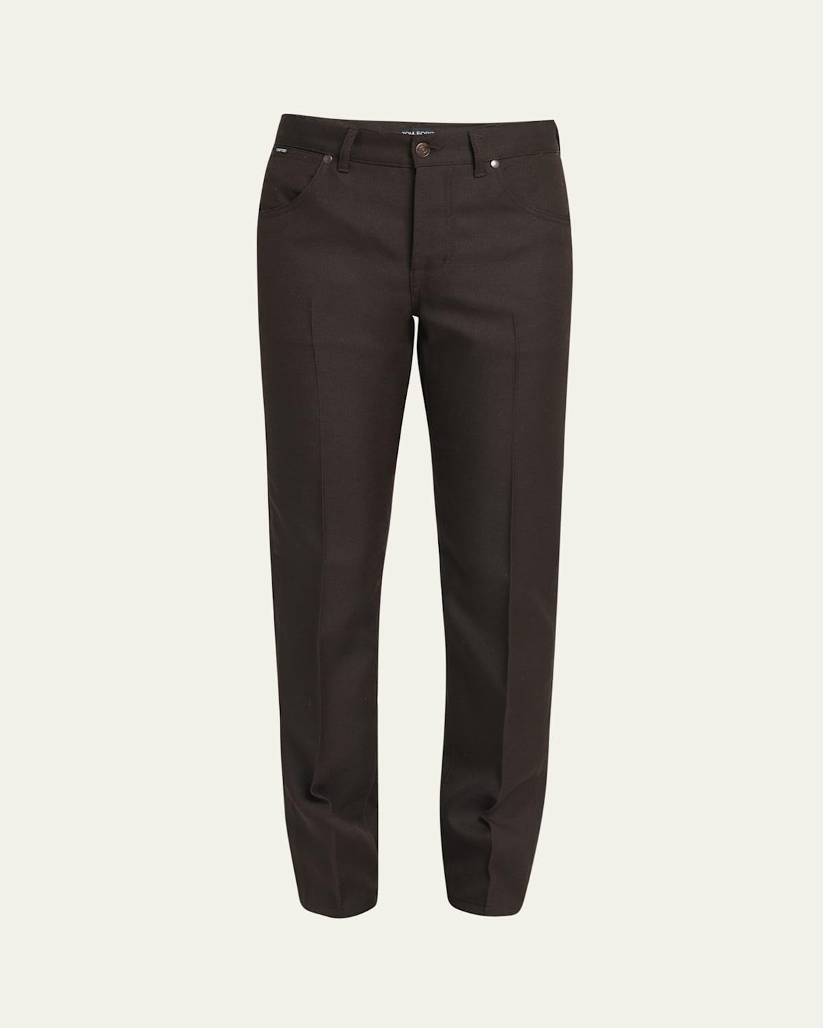 Mens Wool-Blend Twill 5-Pocket Jeans Product Image