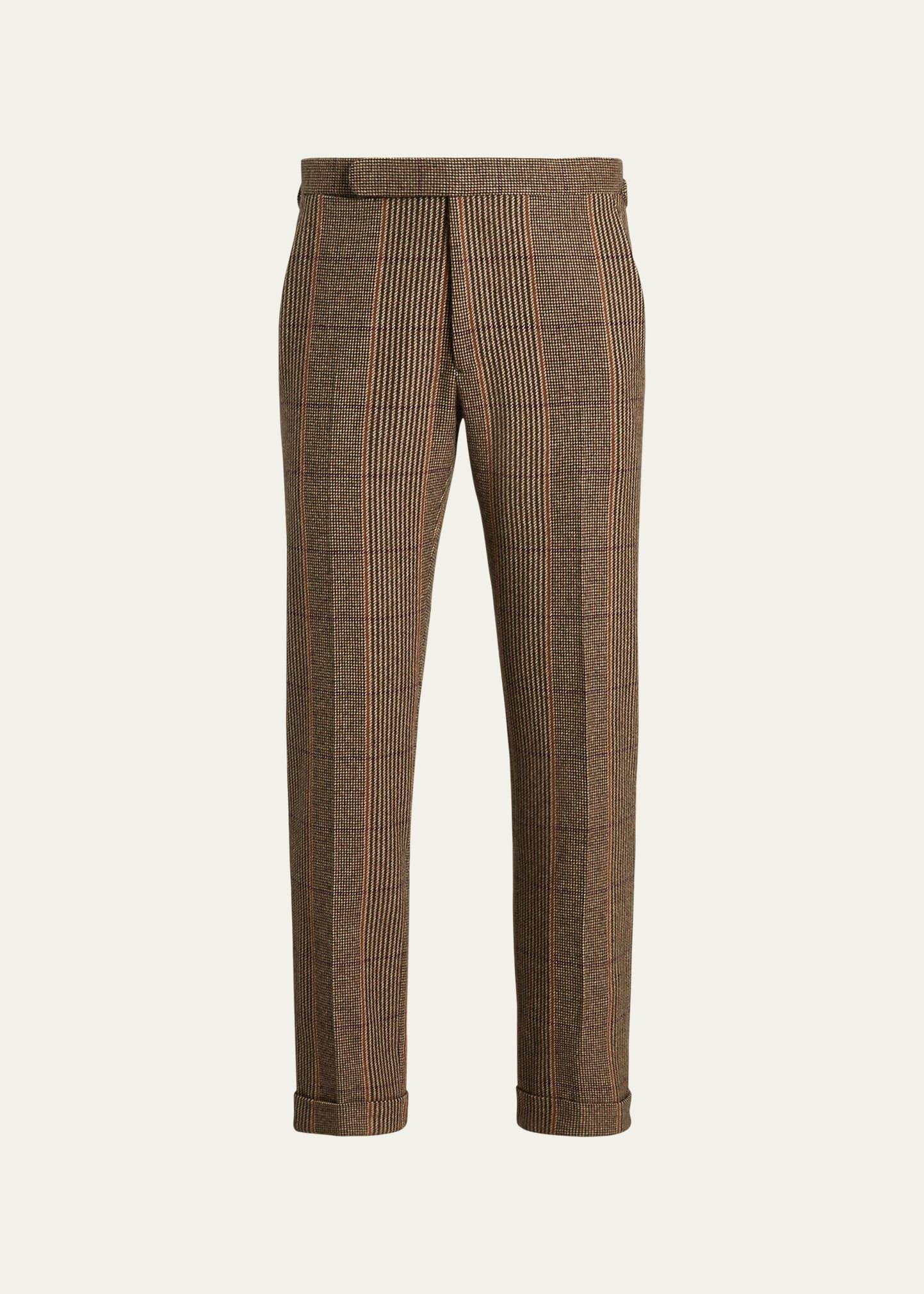 Mens Gregory Patterned Cashmere Trousers Product Image