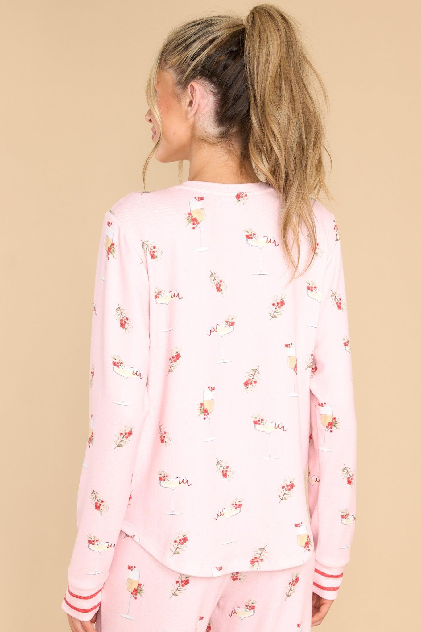 Cabin & Cocktails Light Pink Pj Top Product Image