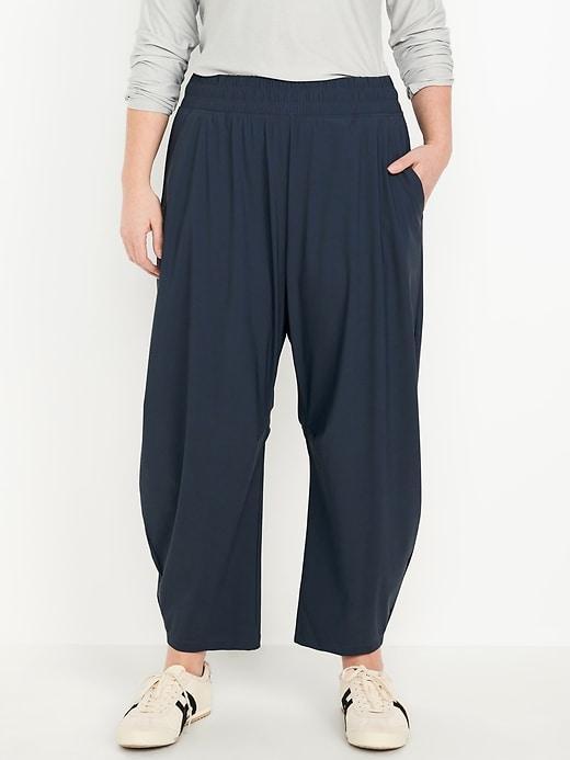 High-Waisted SleekTech Barrel Ankle Pants Product Image