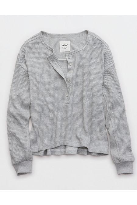 Aerie Waffle Henley Shirt Women's Product Image