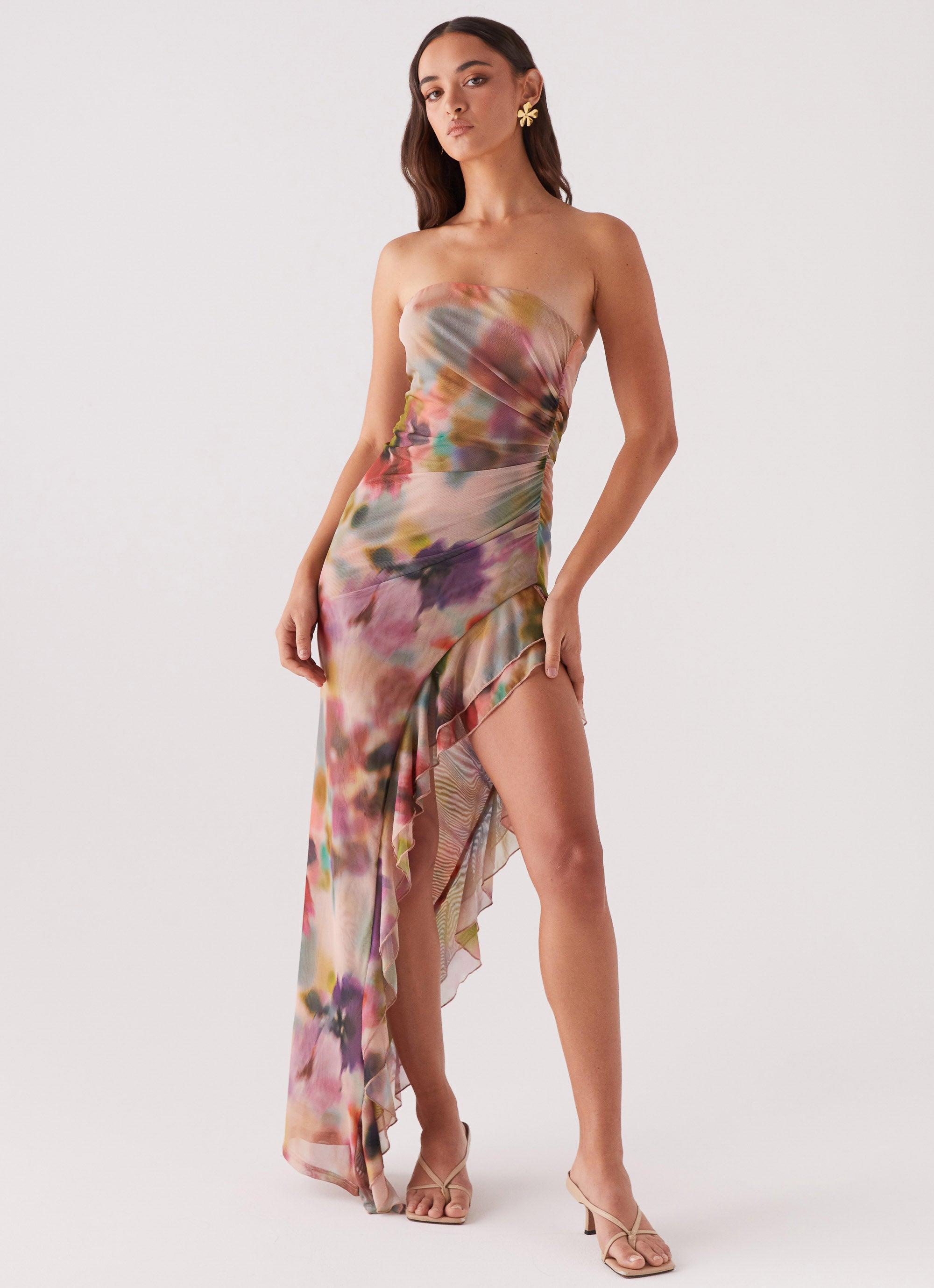 Shape Of You Strapless Maxi Dress - Mystic Meadow Product Image