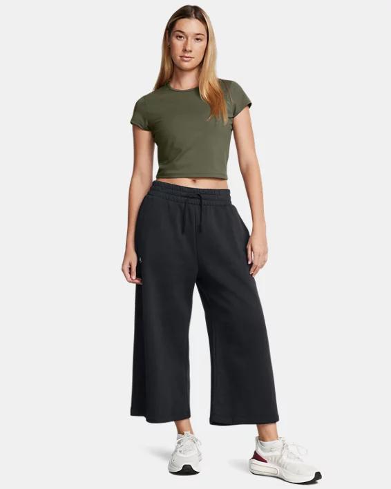 Women's UA Rival Fleece Wide Leg Crop Pants Product Image