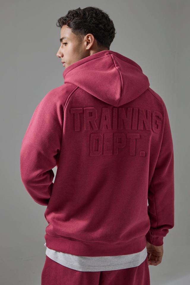 Man Active Training Dept Embossed Oversized Hoodie | boohooMAN USA Product Image