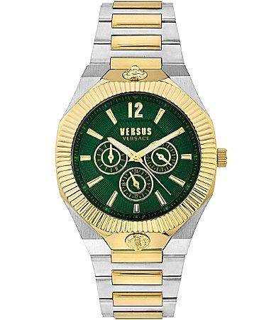 Versus Versace Mens Echo Park Gold Stainless Steel Bracelet Watch 42mm - Silver Product Image