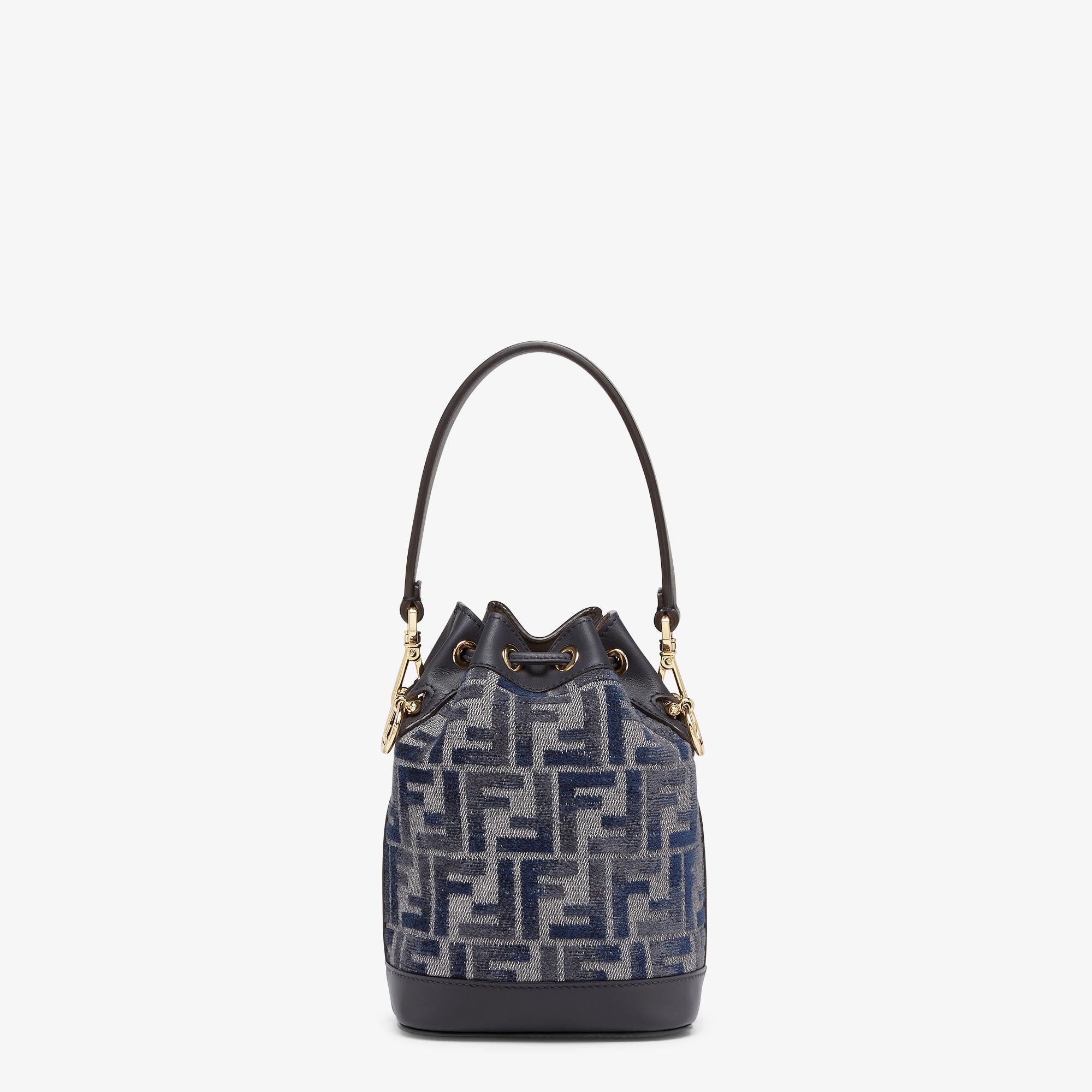 Mon TresorDark blue FF chenille mini-bag Product Image