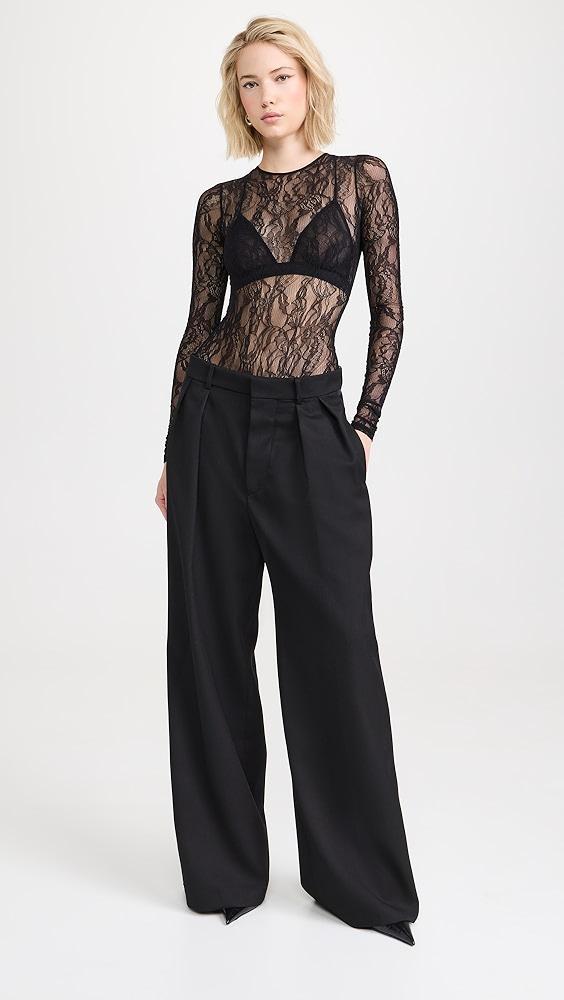 WARDROBE.NYC Low Rise Tuxedo Trouser | Shopbop Product Image