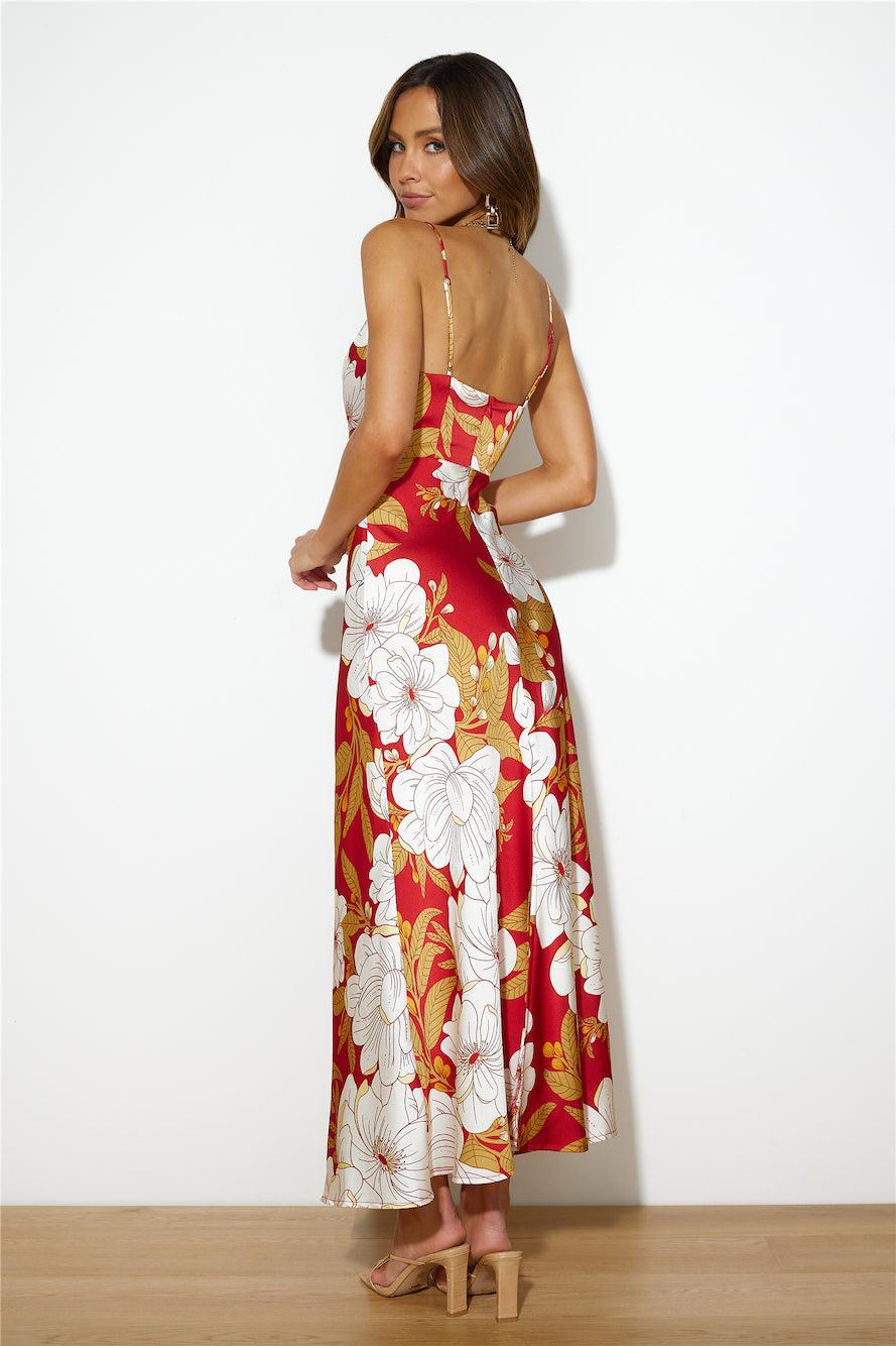 Vacation Dreaming Maxi Dress Red Product Image