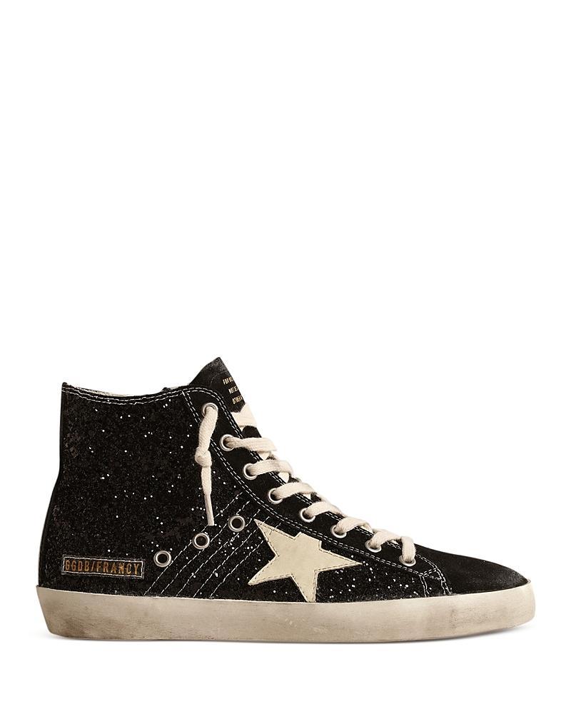 Golden Goose Womens Francy Glitter High Top Sneakers Product Image