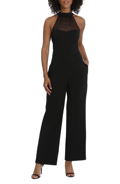 Maggy London Illusion Mesh Detail Sleeveless Jumpsuit Product Image